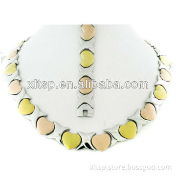 TT228 Tri-Color Women Stainless Steel Necklace